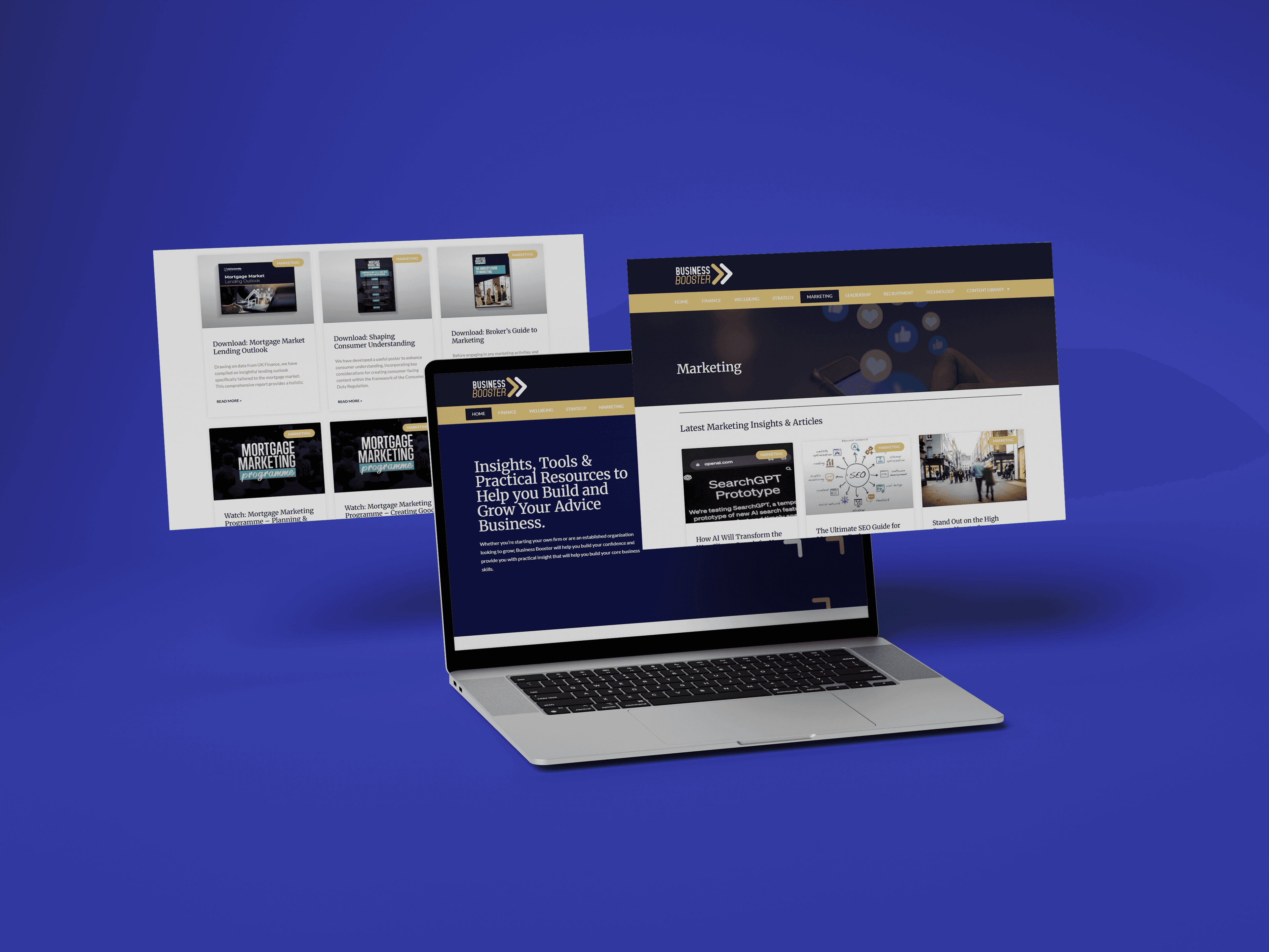 Business Booster laptop mockup